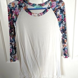 Floral Baseball⚾ Tee